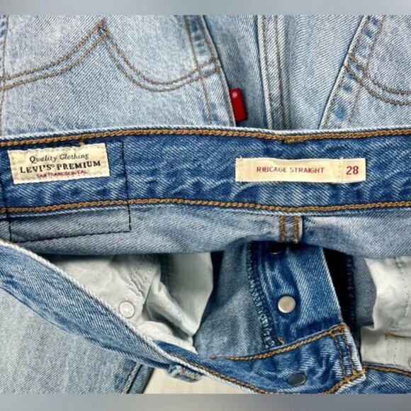 Levi’s Premium Ribcage Straight Ankle Jeans, sz 28 - Picture 5 of 8